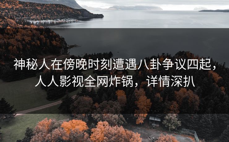 神秘人在傍晚时刻遭遇八卦争议四起，人人影视全网炸锅，详情深扒